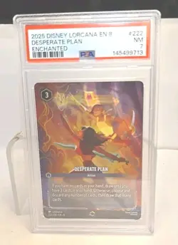 Desperate Plan Enchanted 222/204 Reign of Jafar Disney Lorcana. PSA NM 7 - Image 1
