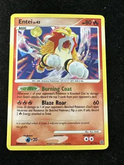 Entei Secret Wonders Cracked Ice Holo Rare 4/132 Pokemon 2007 NM - Image 1