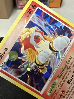 Entei Secret Wonders Cracked Ice Holo Rare 4/132 Pokemon 2007 NM - Image 2