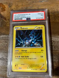 POKEMON 2011 B & W Promo Zekron Box ZEKROM Holo #BW24 PSA 7 RARE - Image 1