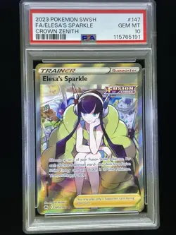 2023 Pokemon SWSH Crown Zenith #147 Full Art Elesa's Sparkle PSA 10 Gem Mint - Image 1