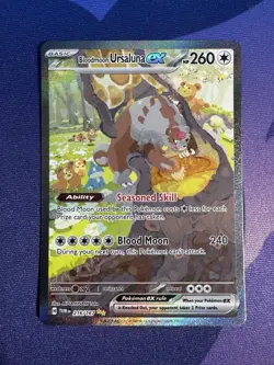 Pokemon Bloodmoon Ursaluna ex 216/167 Sv06: Twilight Masquerade Holo NM - Image 1