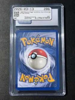 1st Ed. HITMONLEE HOLO 7/62 Fossil 1999 Pokemon Card CGC 9 MT - Image 2