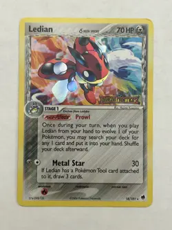 Pokemon Ledian Reverse Holo 18/101 Dragon Frontiers - MP - Image 1