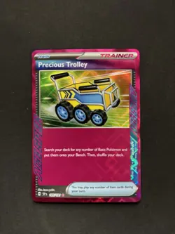 Precious Trolley 185/191 Sv08: Surging Sparks ACE SPEC HOLO - Pink Star Pokemon - Image 1