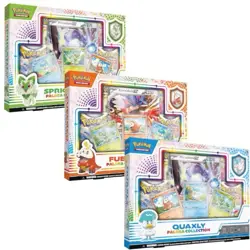 Pokemon Paldea Pin Collection Set of 3 Fuecoco, Sprigatito & Quaxly New Sealed - Image 1