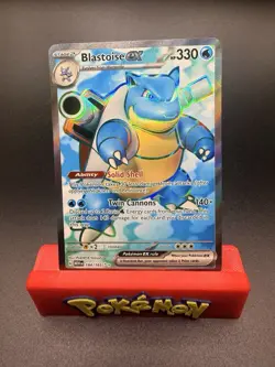 Pokemon Blastoise ex 184/165 Sv 151 Ultra Rare Full Art Holo NM - Image 1