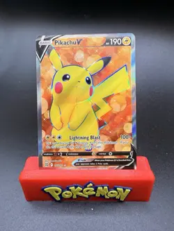 Pikachu V 157/172 Ultra Rare Brilliant Stars Pokemon Holo Near Mint - Image 1