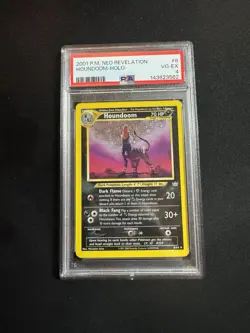 Pokemon Houndoom 8/64 Neo Revelation Holo Rare 2001 PSA Graded English - Image 1