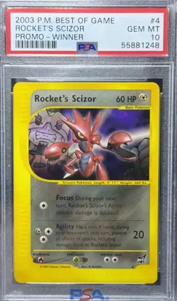 Rocket's Scizor - 4 [Winner] 004/009 Best of Regular PSA Gem Mint 10 - Image 1