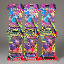Pokemon TCG: Mega Evolution Phantasmal Flames Sleeved Booster Pack LOT OF 6 - Image 1