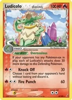 Ludicolo (Delta Species, #6/100) - Holofoil Crystal Guardians NM Pokemon - Image 1