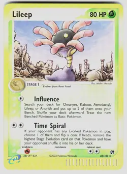 LILEEP 42/100 UC SANDSTORM POKEMON REVERSE HOLO MP - Image 1
