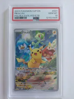 Pikachu 027 Sv: Scarlet & Violet Promo Cards Holo PSA 10 - Image 1