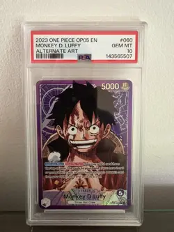 2023 ONE PIECE OP05-AWAKENING OF THE NEW ERA #060 MONKEY D. LUFFY PSA 10 - Image 1