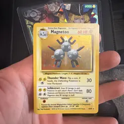 Pokemon TCG Magneton Base Set Holo Unlimited Rare Card 9/102 NM Condition - Image 1