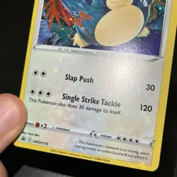 Snorlax Holo SWSH119 Black Star Promo Pokemon Card Holo Bleed - Image 5
