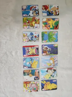 1999 Pokemon deck of 52 playing cards w/ Jokers & Plastic Case Pikachu & Ash - Image 2