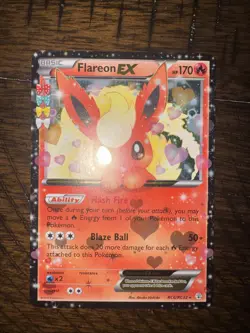 Pokemon TCG Flareon EX Generations Radiant Holo Card Ultra Rare 170 HP RC6/32 - Image 1