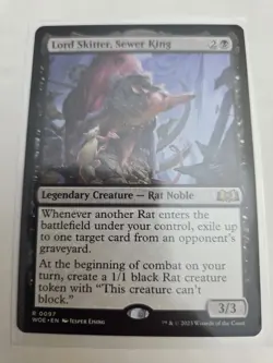mtg, Lord Skitter, Sewer King Wilds of Eldraine Regular NM - Image 1