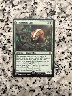 Magic the Gathering Badgermole Cub NM Condition - Image 1