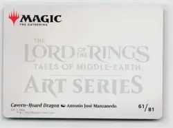 MTG The Lord Of The Rings Art Series Cavern-Hoard Dragon x1 NM 61/81 - Image 2