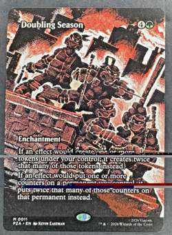 MTG TMNT "Doubling Season" Borderless PZA #M 0011 Eternal Legal Mythic - Image 1