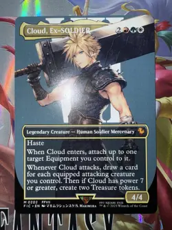 Cloud, Ex-SOLDIER (Borderless) - Final Fantasy #0202 Mint Pack Fresh MTG MAGIC - Image 1
