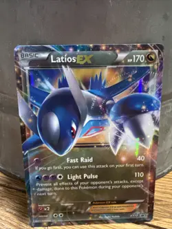 Pokemon TCG Latios EX XY72 Black Star Promo 2015 Full Art Holo Card LP Condition - Image 1