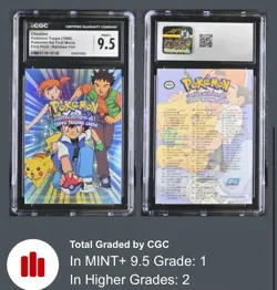CGC 9.5 1999 TOPPS POKEMON THE MOVIE EDT MOVIE EDITION CHECKLIST-RAINBOW FOIL - Image 1