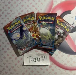 Pokemon XY Primal Clash Booster Pack Art Set Factory Sealed (4 Packs) - Image 1