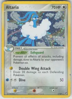 Pokemon TCG Altaria Holo Rare Deoxys 1/107 - Image 1