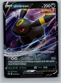 Umbreon V SWSH203 Holo Promo Sword & Shield Promo Pokemon Near Mint - Image 1