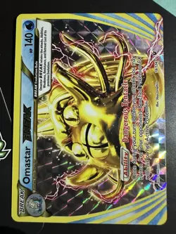 Omastar BREAK 19/124, Holo, XY Fates Collide, Pokemon TCG, Ultra Rare, 2016, NM - Image 1