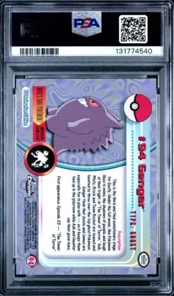 2000 Topps Chrome Pokemon Gengar #94 PSA 9 Mint Fresh Modern Grade POP 96 LOOK - Image 2