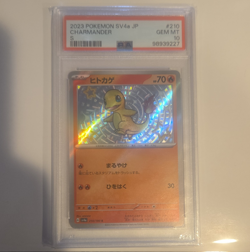 The Pokemon Company Charmander 210/190 SV4a JP PSA 10 Holo Shiny Rare - Image 1