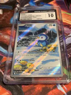 Pokemon TCG Phantasmal Flames - PIPLUP - Illustration Rare Holo CGC Gem Mint 10 - Image 3