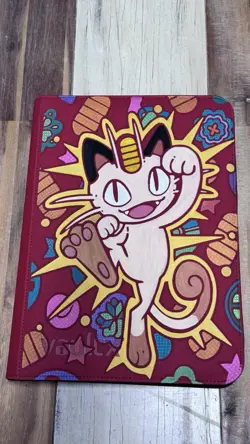 Pokemon 9-Pocket Vault-X Binder Red Meowth 121/088 Perfect Order Paint Engraved - Image 1