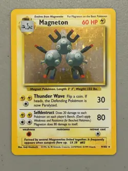 Magneton – Pokemon Base Set - 9/102 – Holor rare – LP - Image 1