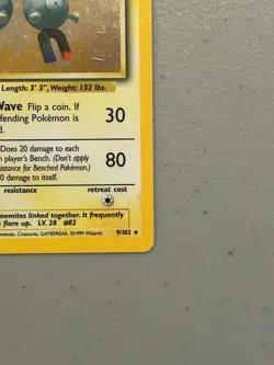 Magneton – Pokemon Base Set - 9/102 – Holor rare – LP - Image 4