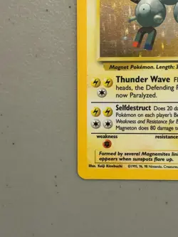 Magneton – Pokemon Base Set - 9/102 – Holor rare – LP - Image 5