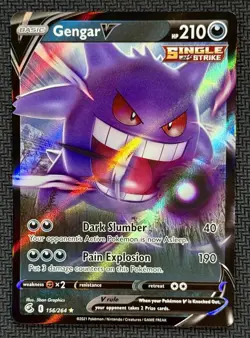 The Pokemon Company Gengar V 156/264 Fusion Strike Ultra Rare Holo English 210 - Image 1