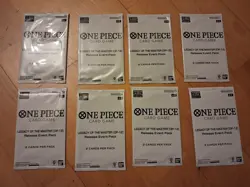 8 x One Piece TCG: Legacy of the master OP-12 Release Event pack sealed unopened - Image 1