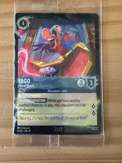 New Disney Lorcana D23 2025 Gold Member Exclusive Gift Iago 8/ Foil Promo Sealed - Image 1