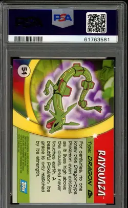 PSA 8 Near Mint 2004 Topps Pokemon Advanced Challenge Rayquaza Card #54 - Image 2