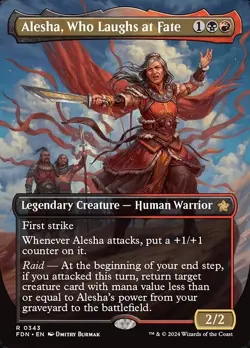 Alesha, Who Laughs at Fate x1 1x Borderless Foundations NM MTG - Image 1