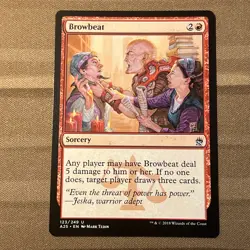 MTG Browbeat Mystery Booster - Masters 25 123/249 Regular Uncommon - Image 1