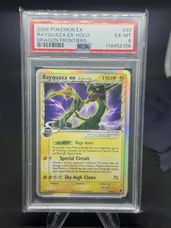 Pokemon TCG 2006 Rayquaza Ex Dragon Frontiers Holo Rare PSA 6 - Image 1