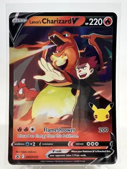 2021 Pokemon Celebrations Lance's Charizard V SWSH133 Black Star Promo NM-MINT - Image 1