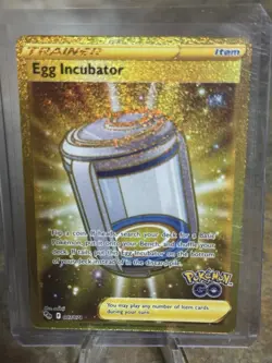 Egg Incubator 087/078 Pokemon GO Secret Rare Gold Full Art Holo Pokemon TCG NM - Image 1